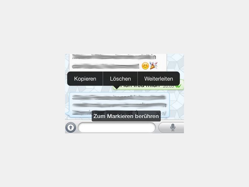 WhatsApp: Chat-Nachricht an Dritte weiterleiten