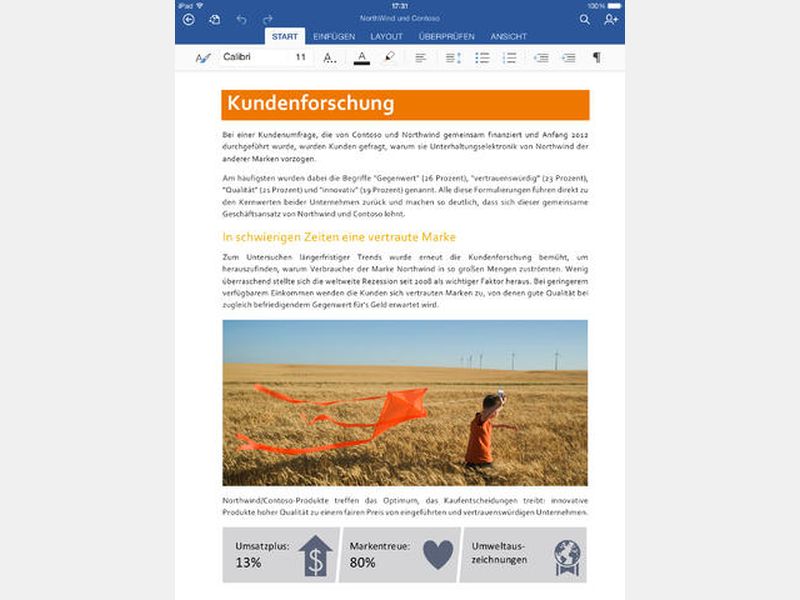 Erste Schritte mit Microsoft Office für iPad