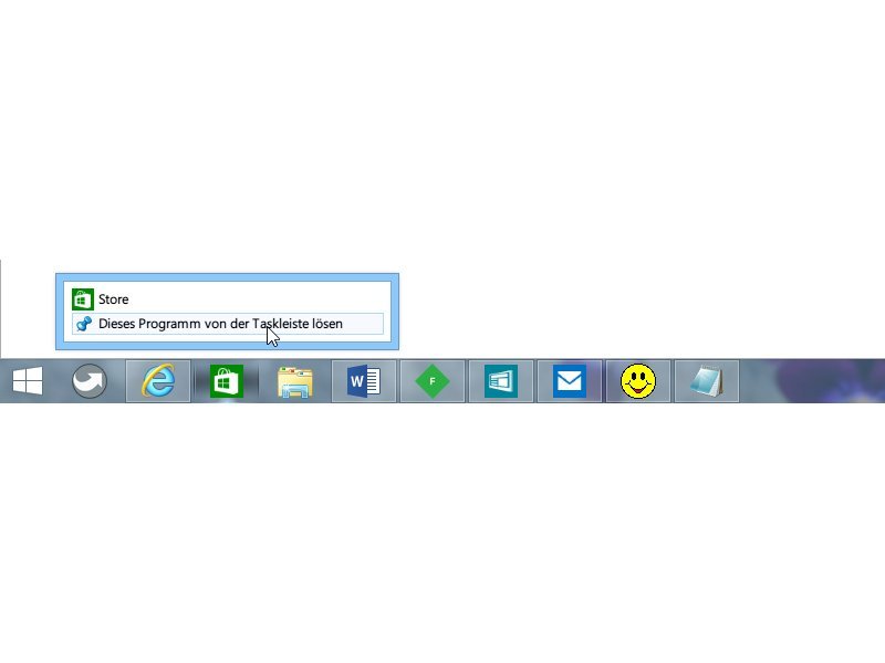 Windows 8.1 Update: Apps in der Taskleiste anzeigen/ausblenden