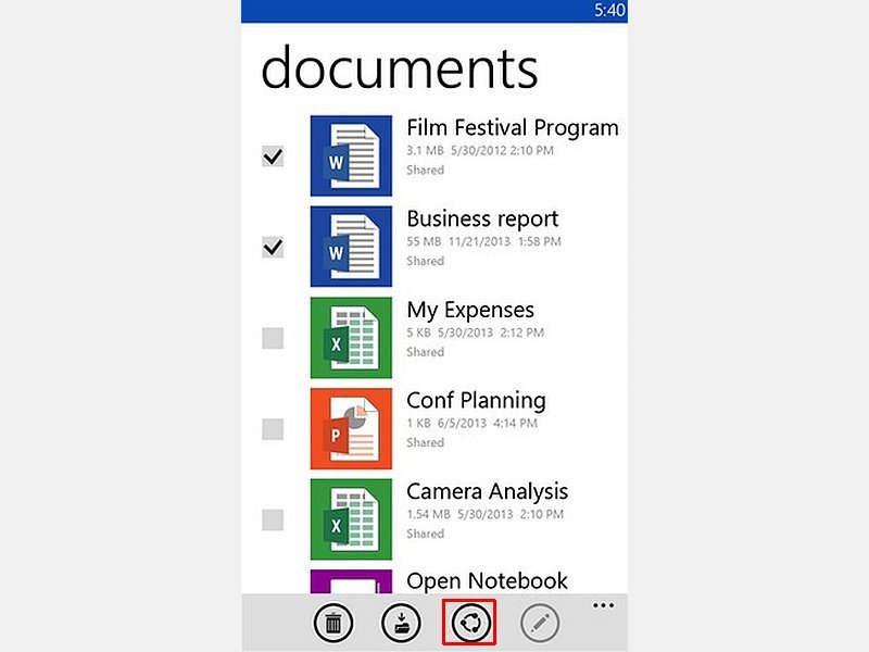 Windows Phone: Dateien per OneDrive-Cloud freigeben