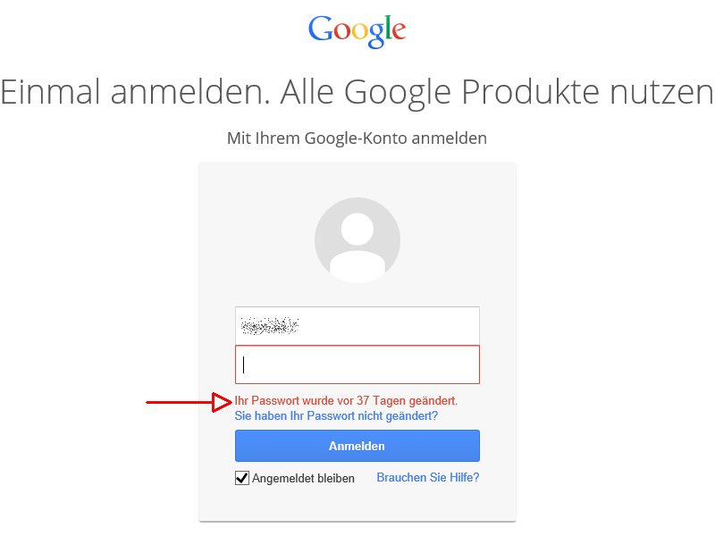 Wann haben Sie Ihr Google-Kennwort zuletzt geändert?
