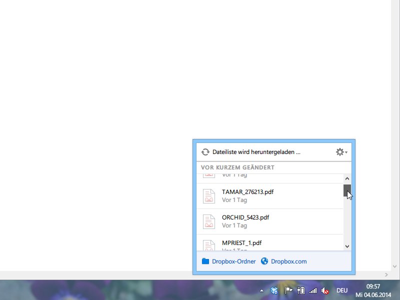 Dropbox: Welche Dateien haben sich geändert?