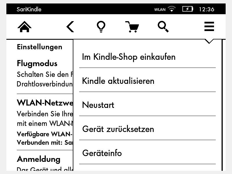 Amazon Kindle: Software manuell updaten