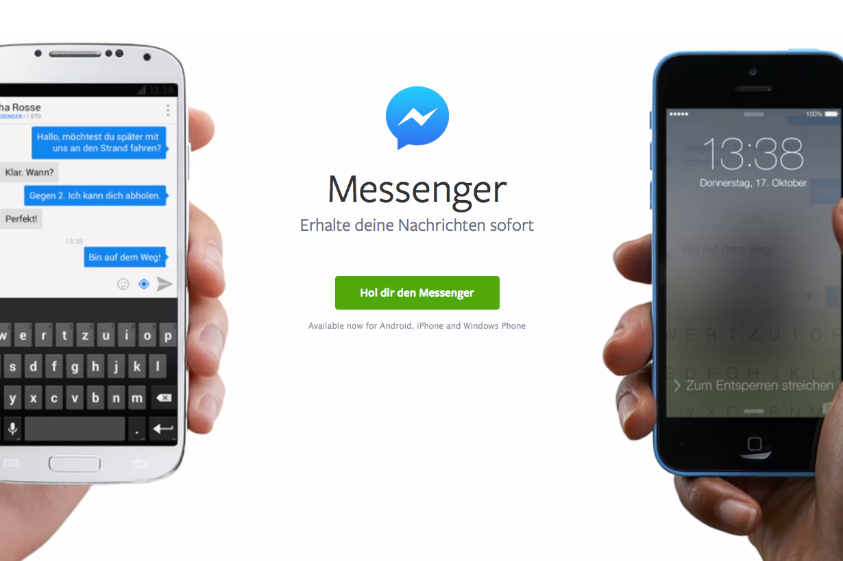 Facebook-App jetzt ohne Messenger