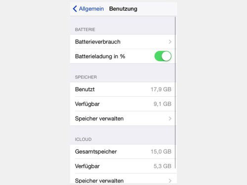 ios-speichernutzung