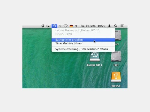 OSX Time Machine: Backups manuell erstellen