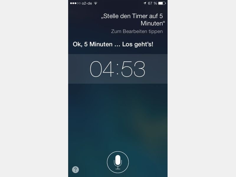 Count-Down-Timer in iOS per Siri steuern