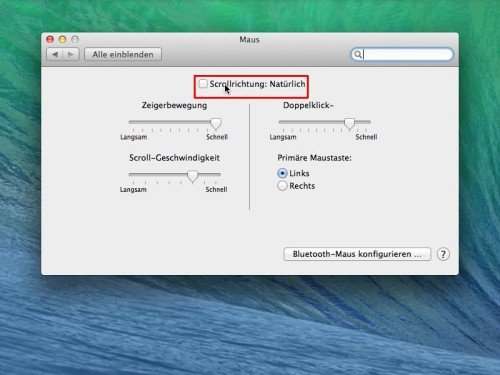 OSX: Scroll-Richtung wie bei Windows einstellen