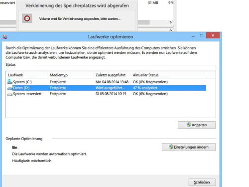 win81-datentraeger-verkleinern-defrag-fortschritt