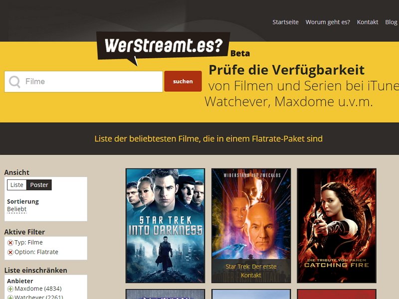 WerStreamt.es: Suchmaschine für Streaming-Portale