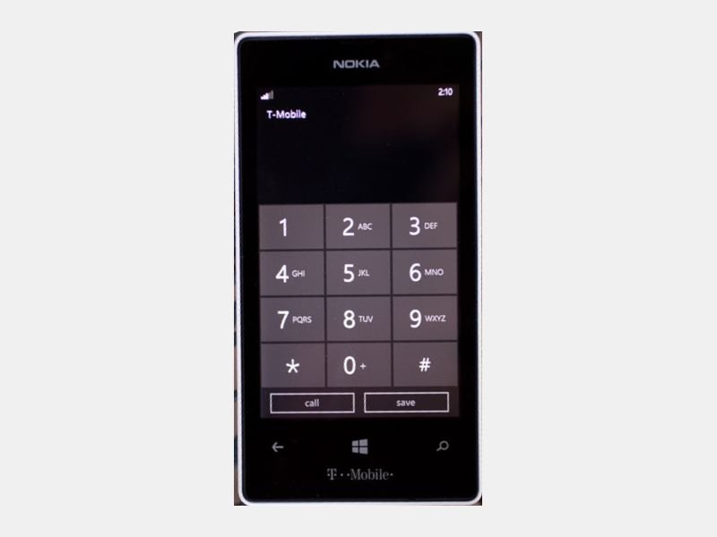 Windows Phone: Telefonnummer mit Ziffern eintippen
