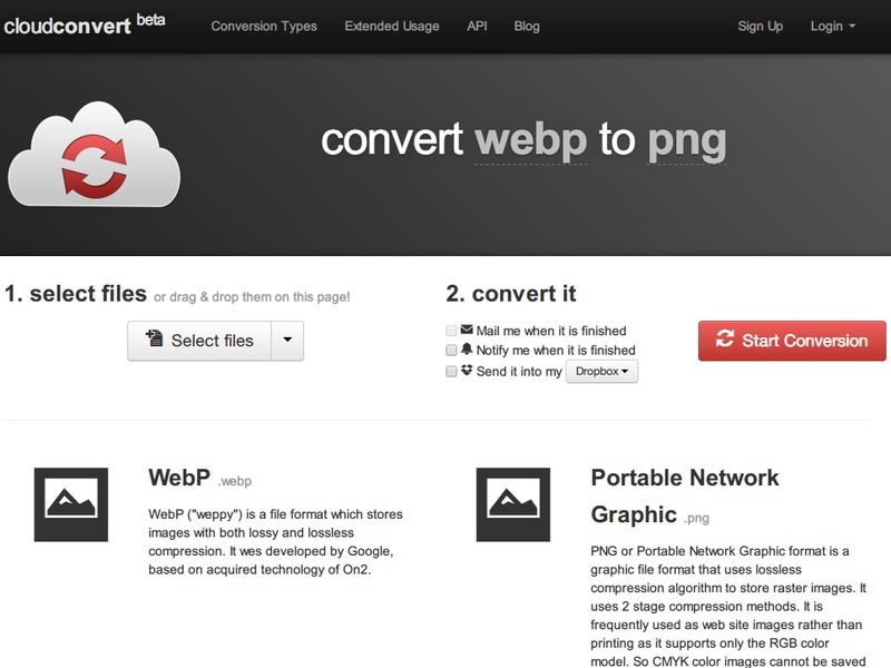 WebP-Bilder gratis ins *.png-Format konvertieren