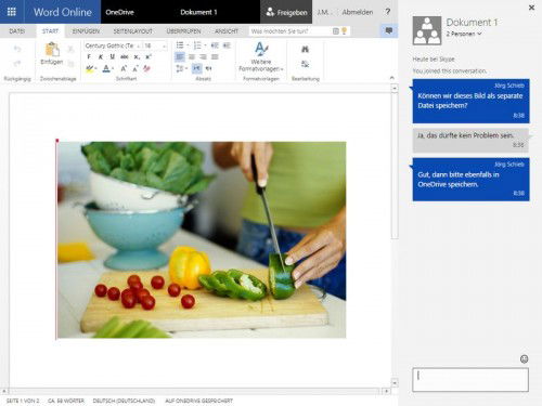 word-online-skype