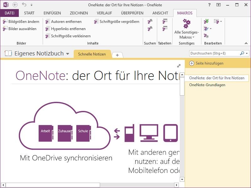Gratis-Werkzeug-Kasten für Microsoft OneNote