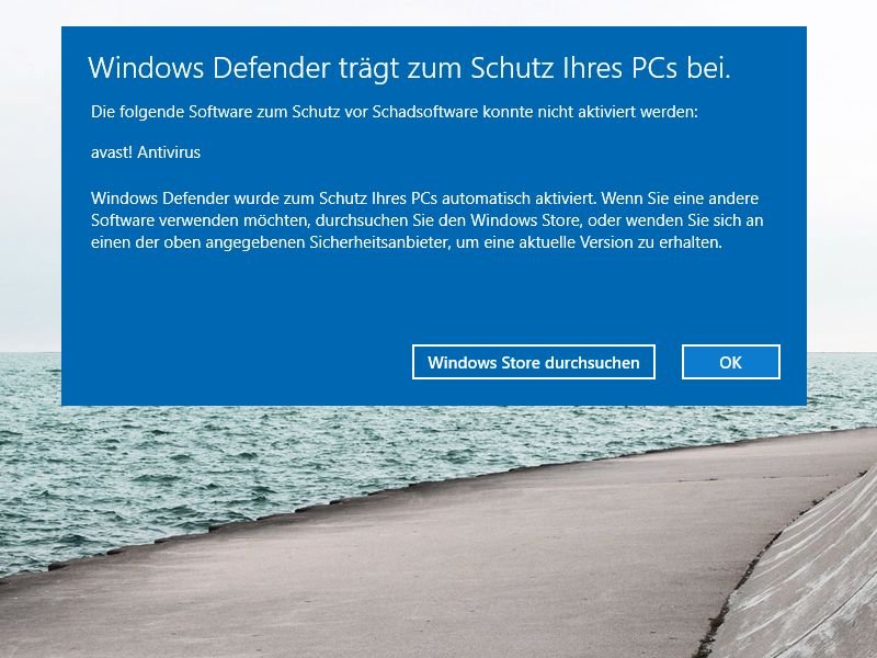Windows 10 Build 9926: Avast Antivirus bisher nicht kompatibel