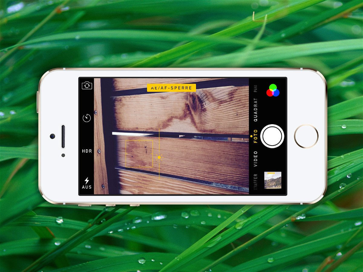iPhone: Foto-Bereich fokussieren, Belichtung separat ändern
