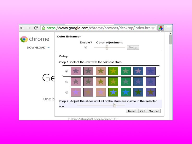 Chrome fügt Filter für Farben-Blinde hinzu