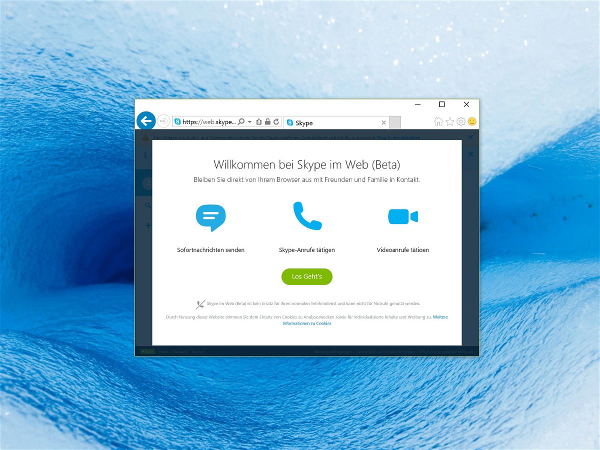Skype GRATIS direkt per Browser nutzen
