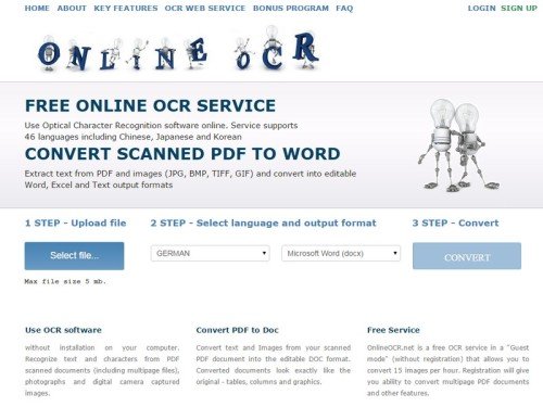 OCR: Texte online erkennen
