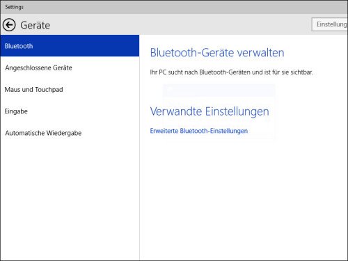 Windows 10: Bluetooth einschalten, Gerät sichtbar machen