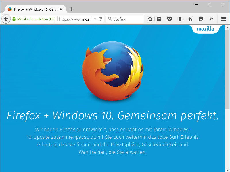 Jetzt gratis laden: Firefox für Windows 10 ist da