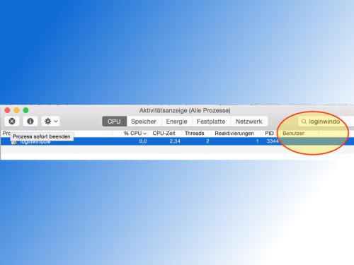 Mac: Anderen Benutzer abmelden