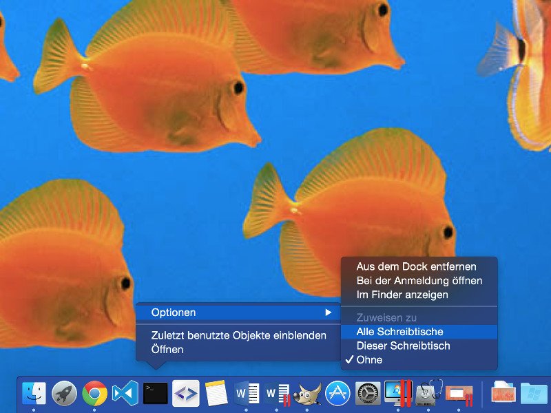 Mac: Fenster auf allen virtuellen Desktops anzeigen