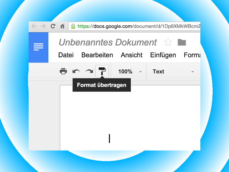 Format übertragen in Google Docs