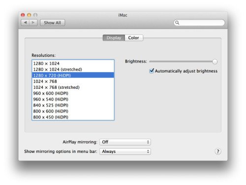 Monitor am Mac: Alle verfügbaren Auflösungen anzeigen