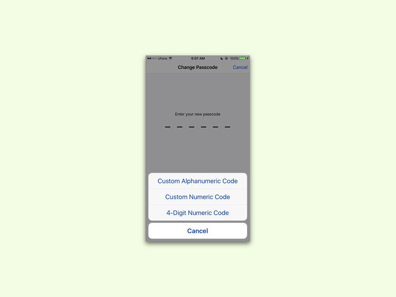 iPhone und iPad mit 4-Ziffer-Code sichern