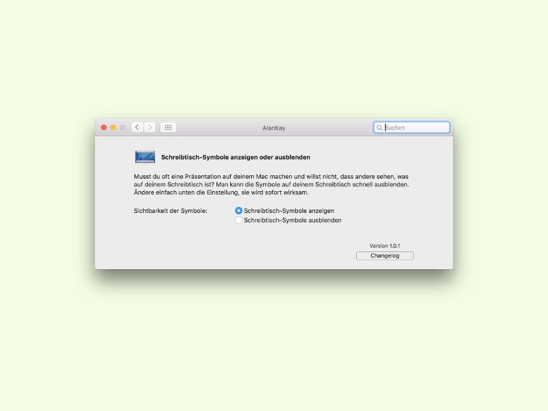 OS X: Schreibtisch-Symbole vorübergehend ausblenden