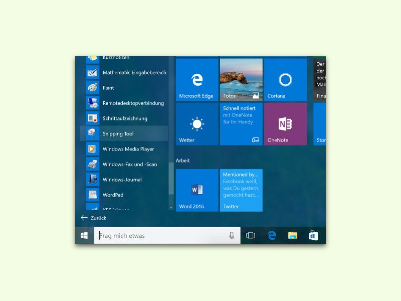 Das eingebaute Screenshot-Tool von Windows 10 entdecken