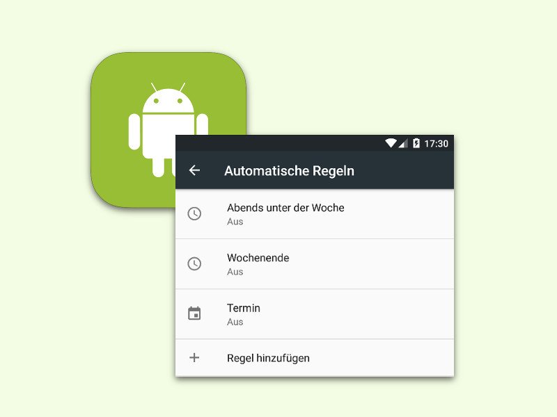 Ruhezeiten in Android 6.0 festlegen