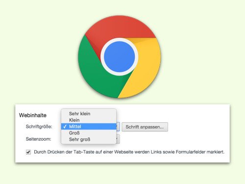 Chrome: Nur den Text auf Webseiten vergrößern