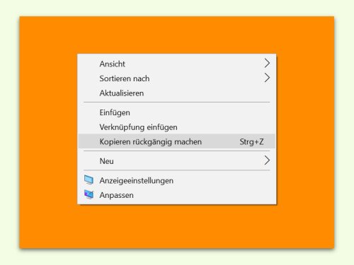 Windows-Desktop: Falsche Datei-Befehle rückgängig machen