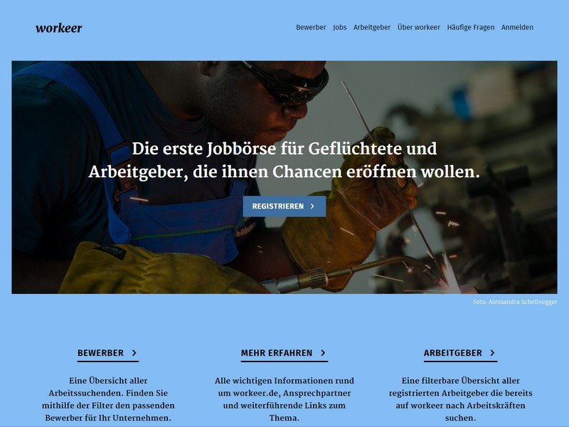 Online-Job-Börse für Flüchtlinge