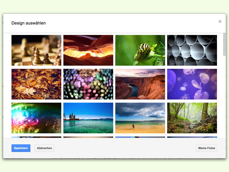 Hintergrund der Gmail-Website anpassen
