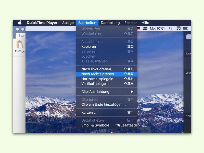 Videos rotieren ohne Zusatz-Software