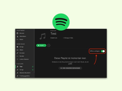 Spotify-Musik offline verfügbar machen