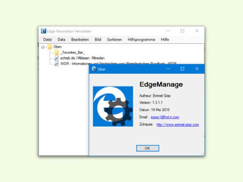 Edge-Favoriten leichter importieren, exportieren und verwalten