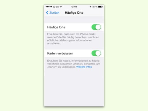 iOS: Keine Standort-Daten erfassen und weitergeben