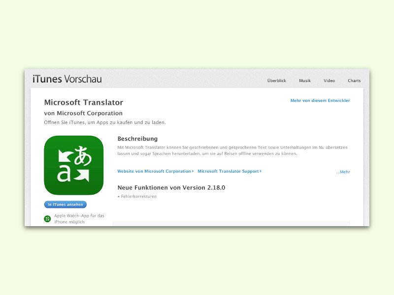 Safari für iOS: Web-Seiten automatisch übersetzen lassen