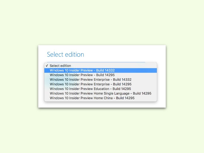 GRATIS-Download: ISO-Abbild von Windows 10 Build 14332