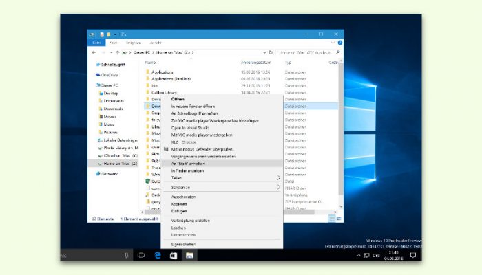 Ordner Ans Start Men Von Windows Anheften Schieb De