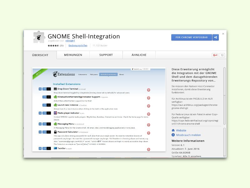 gnome-shell-integration-chrome