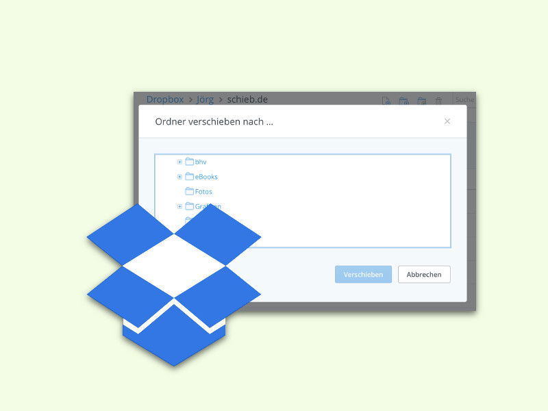Dropbox-Ordner an eine andere Stelle verschieben