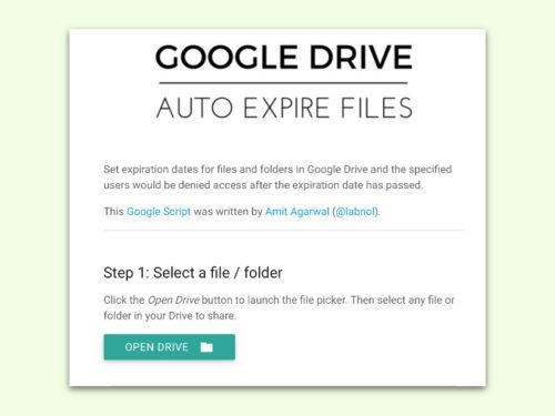 Link-Freigaben in Google Drive automatisch ablaufen lassen