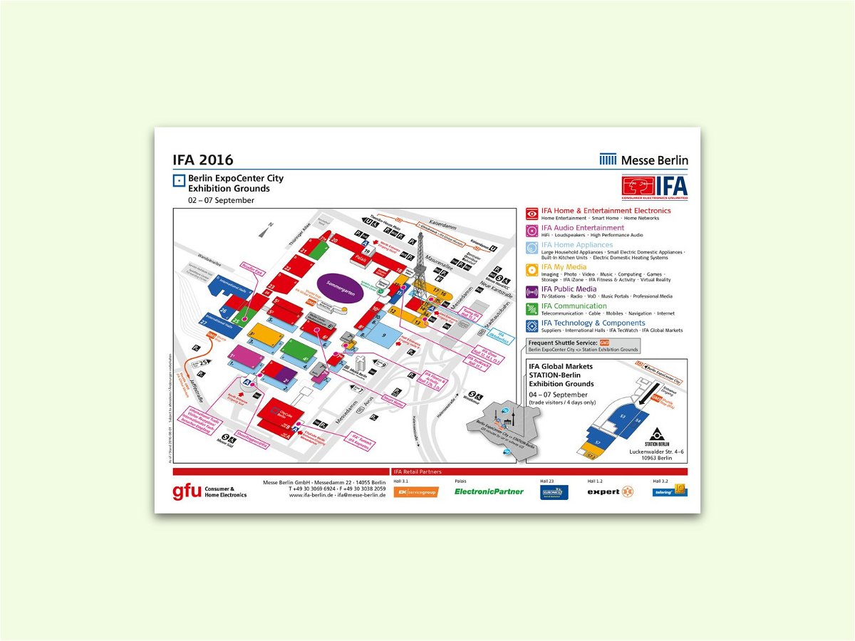 IFA 2016: Hallen-Plan jetzt GRATIS laden