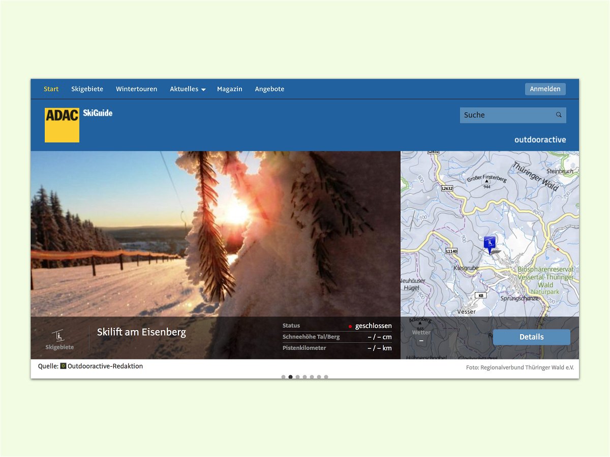Winter-Ski-Urlaub im Internet planen