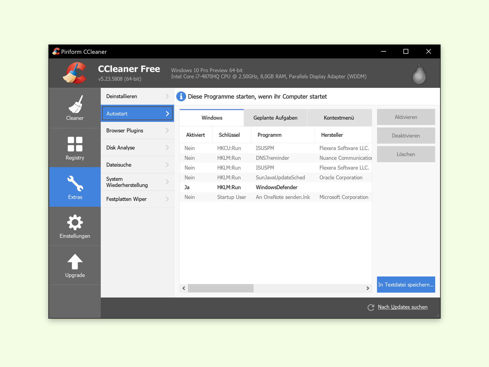 Apps festlegen, die beim Windows-Start gestartet werden dürfen